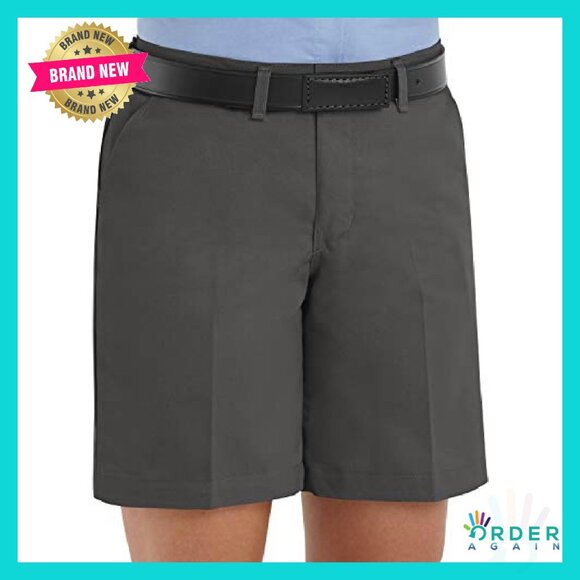 Work Shorts Poly Cotton Blend Twill Feminine Fit Casual Comfortable Durable - Picture 2 of 5